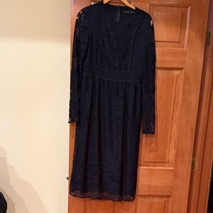 Zara Black Long Sleeve Lace Dress